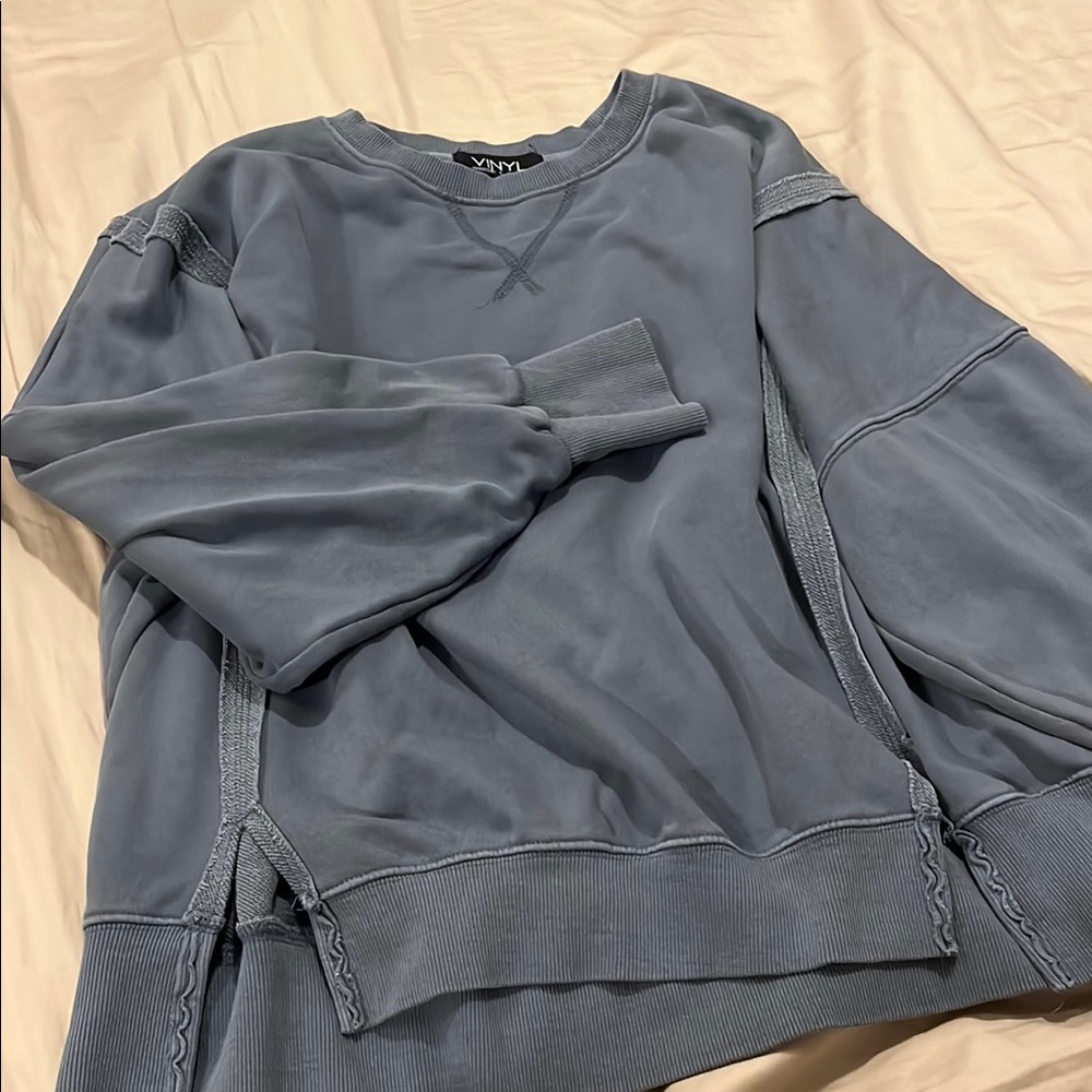 VINYL Blue Crewneck Sweatshirt